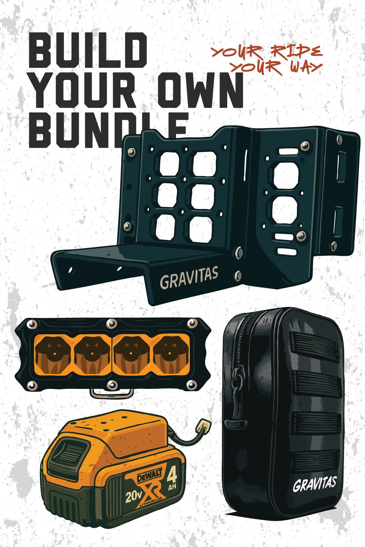 Gravitas, Lighting and Storage Bundles, Build It yourself!